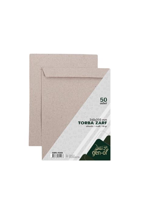 GenOf 26x35 Kraft 90 gr Silikonlu Torba Zarf 50'li