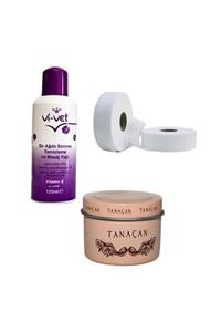 Tanaçan Tek Kullan. Kon. Sir Ağda Naturel 50ml +vivet Ağda Tem.yağı 125 Ml Evitamini+10 Mt Ağda Bezi