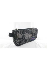 Jansport Kalem Çantası Black Grey Flowers