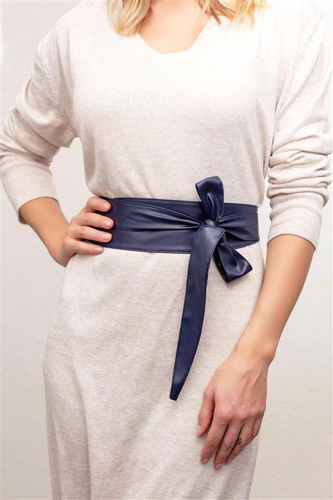 Modex Lacivert Kuşaklı Bel Kemeri