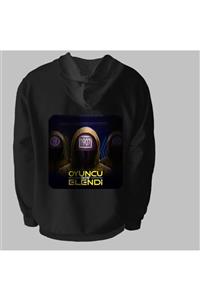 MYOWNSTYLE Siyah Oversize Fenerbahçe Squid Game Sweatshirt %100 Pamuk