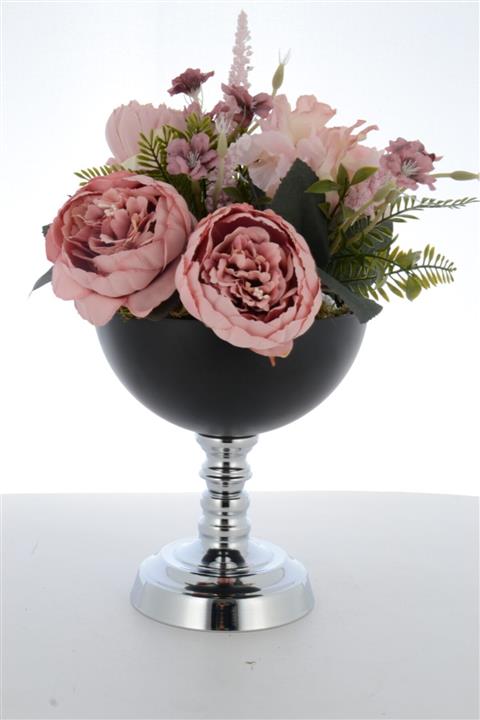 AbajurAksesuar Vientian Gümüş - Siyah Vazo