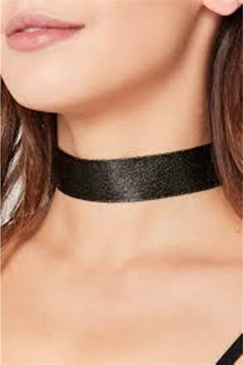 Nishstyle 3 cm Siyah Saten Choker Kolye
