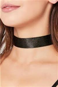 Nishstyle 3 cm Siyah Saten Choker Kolye