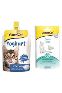 Gimcat Yoghurt Kalsiyum 150 Gr + Denta Tabs Kedi Ödül Tableti 40 Gr