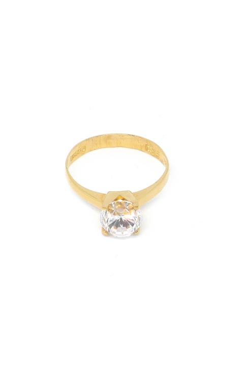 ALTINKÖŞE Swarowski Tektaş Yüzük 22 Ayar