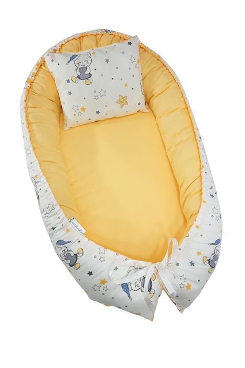 berababy Mini Gri Ayıcık Babynest Bebek Yuvası