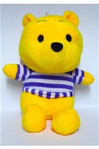 Brother Toys 20 Cm. Peluş Winnie The Pooh, Uyku Arkadaşı Ve Araba Camı Süsü Mor-beyaz T-shirt (Yıkanabilir)