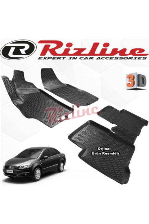 Rizline Fiat Linea 3d Paspas Havuzlu 2007 - 2017 Arası Siyah 4 Lü Set