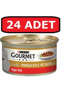 Purina Gourmet Gold Parça Etli Sığır Kedi Konservesi 24 Adet 85 gr Yaş Mama