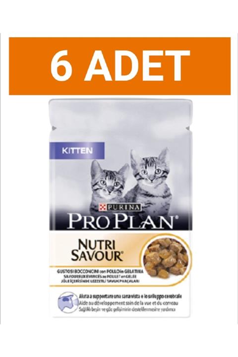 Proplan Purina Kıtten Tavuklu Yavru Kedi Pouch 6 Adetx 85gr