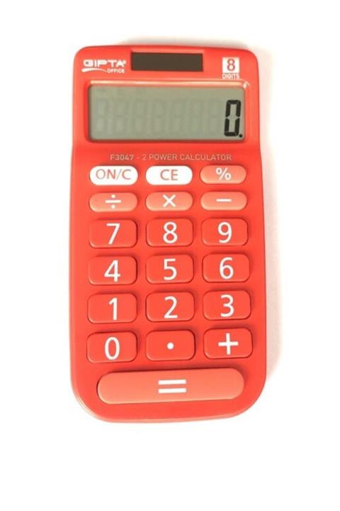 Gıpta F3047 Hesap Makinesi 8 Haneli - Kırmızı