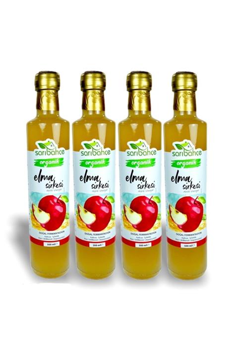 Sarıbahçe Organik Elma Sirkesi 500ml - 4'lü Paket