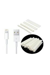 WOER Daralan Makaron Iphone Uyumlu Şarj Kablo Ucu Koruyucu 6.4 Mm 10 Ad 5 Cm