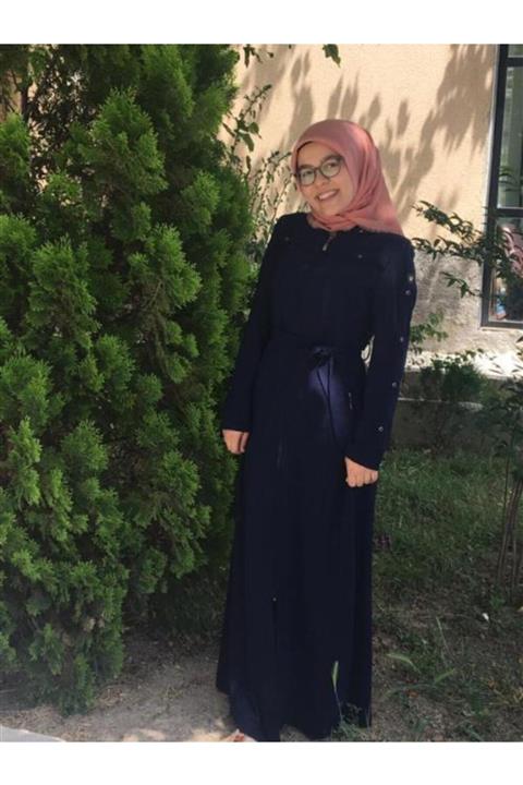 Örnekler Kadın Lacivert Pardesü