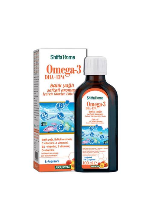 Shiffa Home Şeftali Aromalı Omega-3 100ml