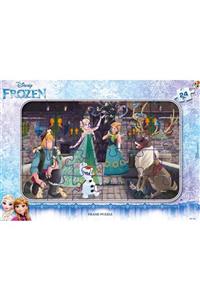 YıldızDükkan Frozen Karlar Ülkesi Anna Ve Elsa Frame 24 Parça Çocuk Puzzle Oyun Seti