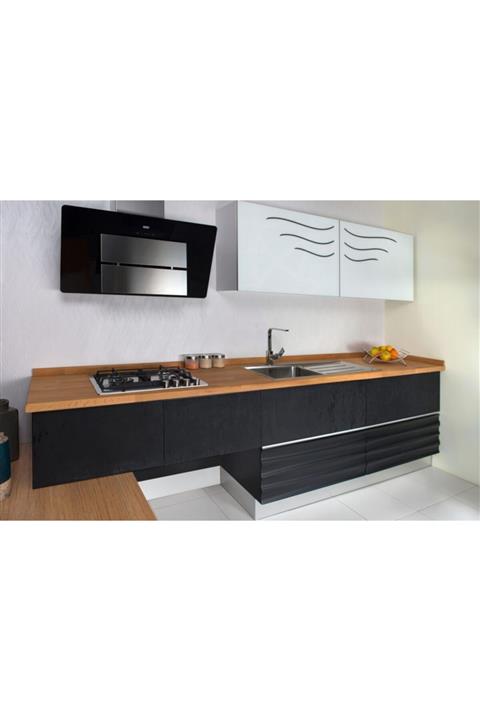 Promasif Ahşap Mutfak Tezgahı Black 18x640x3000