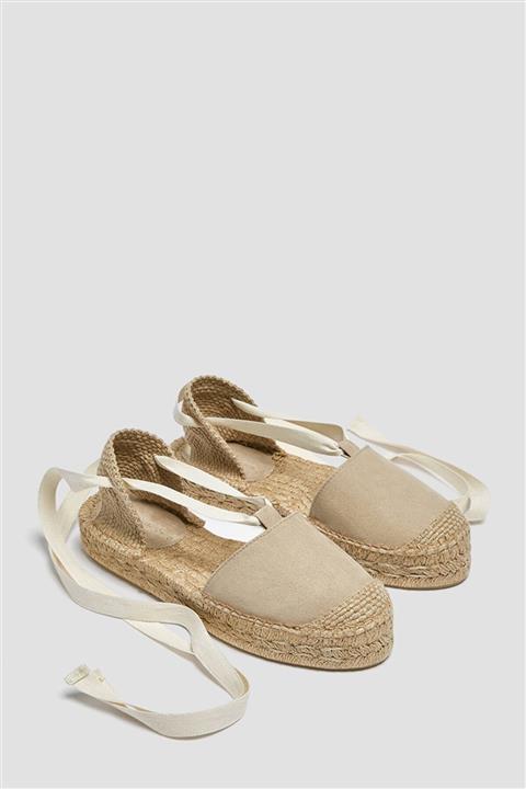 Pull & Bear Bilekten Bağcıklı Jüt Espadril