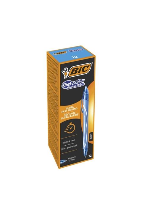 Bic Gelocity Hızlı Kuruyan Jel Kalem 0.7 Mm - Turkuaz (12'li Kutu