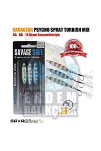 Savage Gear Savagear Psycho Sprat 5-8-10 Gr Full Zebra Glow - Lrf Jig 5 Gram