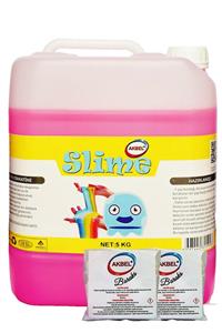 akbel Slime Şaka Hamuru Fosforlu Pembe 5kg+200 gr