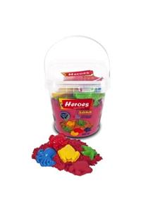 HEROES TOYS Kırmızı Kalıplarıyla Beraber Kinetik Oyun Kumu 500 gr