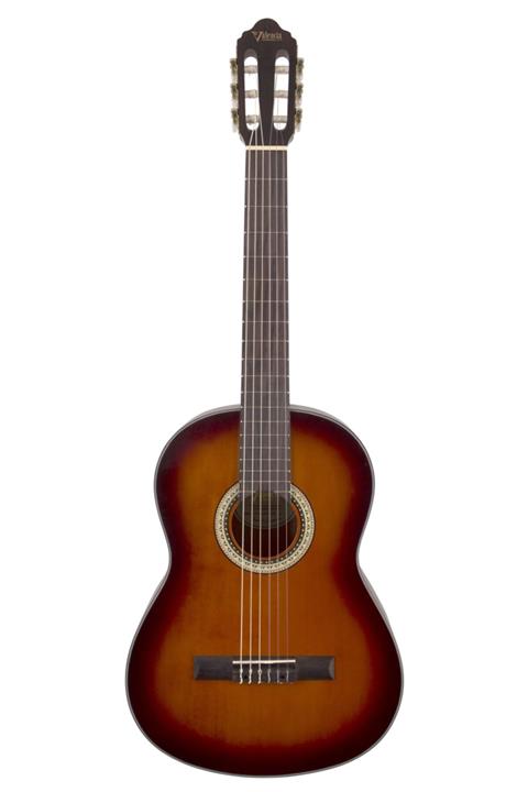 VALENCIA Vc404csb Klasik Gitar, Scale 4/4, Sunburst Mat, Kapak Sıtka