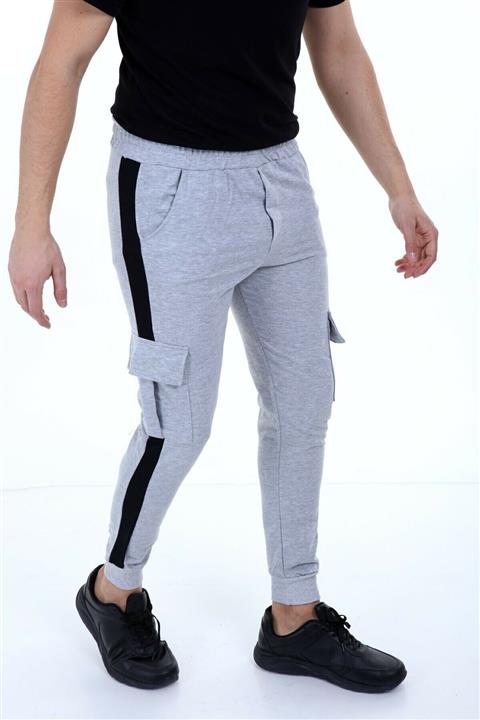 golden toptan Kargo Cep Eşofman Altı Gri Siyah