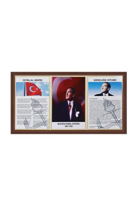 SECRON 3'lü Milli Levha Mdf Çerçeve 45x90 Cm