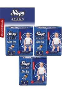 Sleepy Külot Bebek Bezi Jeans Jumbo Beden:6 15-25kg Xlarge 60 Adet 3paket*20