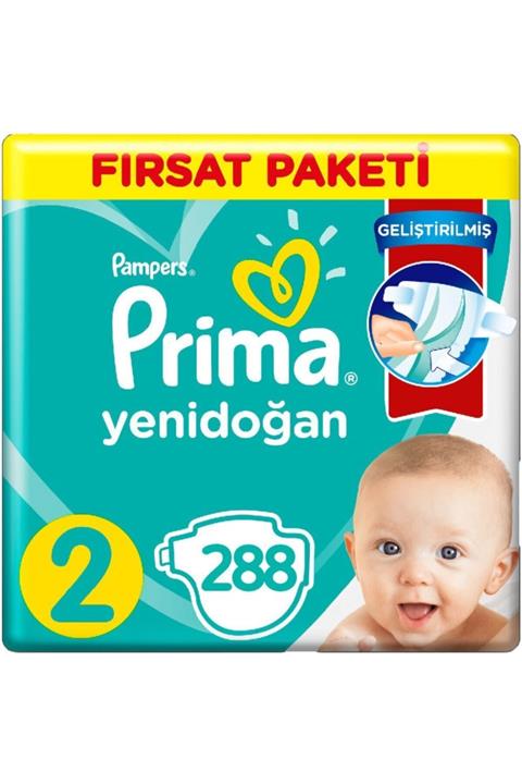 Prima Bebek Bezi Aktif Bebek 2 Beden 4-8 kg 4×72 288 Adet