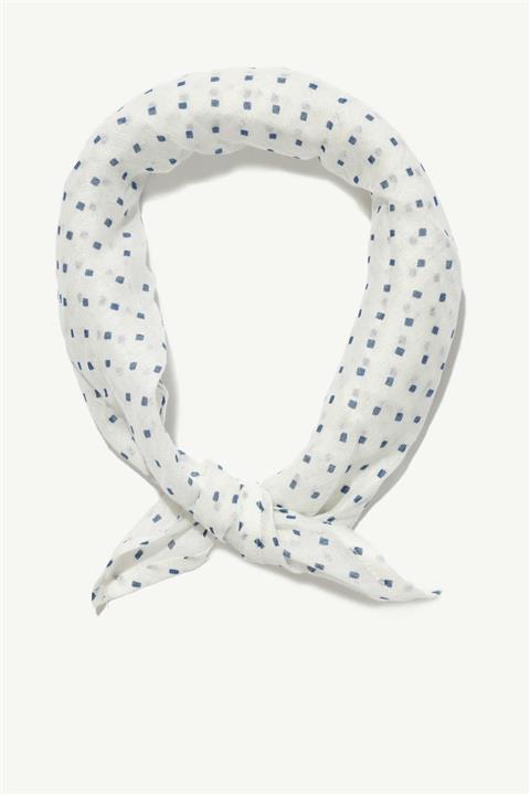 Yargıcı Kadın Ekru Benek Desenli Bandana 8YKSL1376X