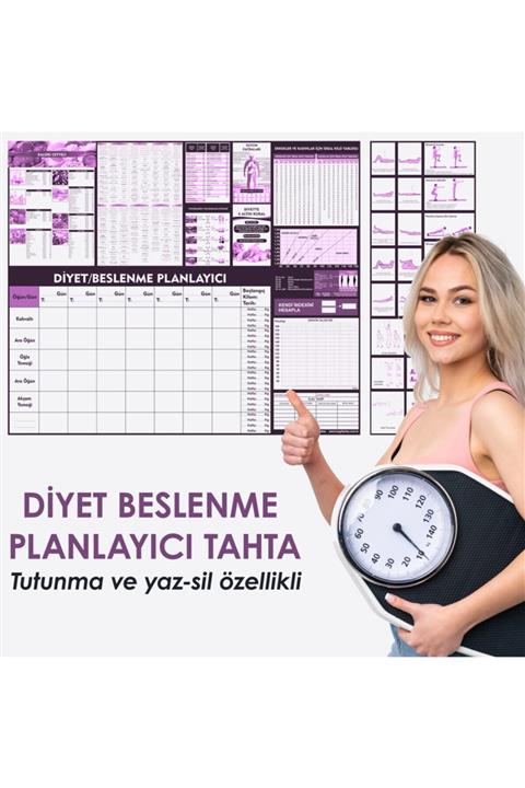 Techno Center Manyetik Yapıştırıcı Gerektirmeyen Diyet Ve Beslenme Planlayıcı 120×100cm