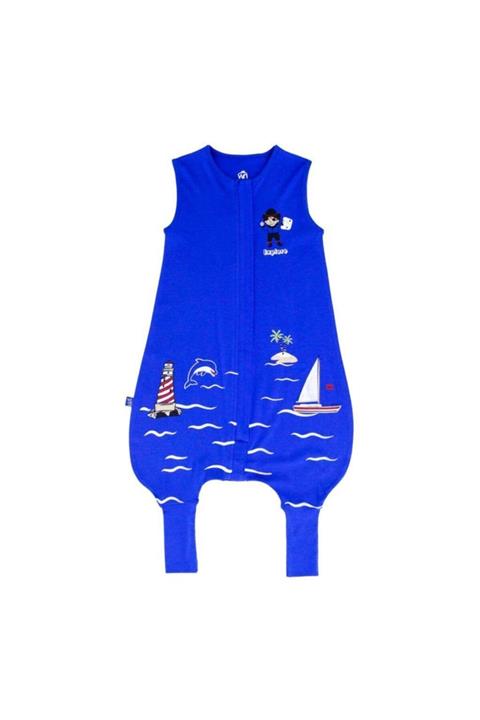 Woolnat Merino Yün Marine Temalı Kolsuz Tek Katlı Çocuk Uyku Tulumu