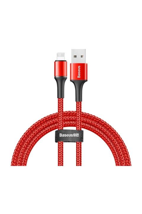 Baseus Halo 2.4a Lightning 1 Metre Şarj Kablosu Kırmızı