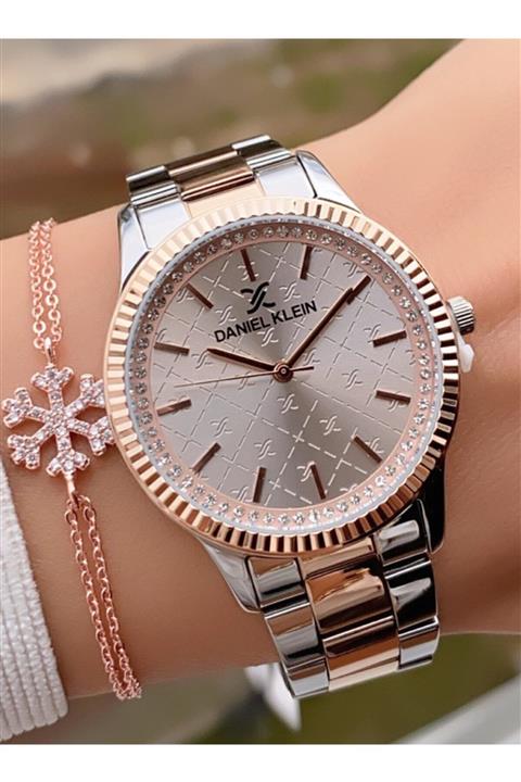 Daniel Klein Rose Gümüş Metal Kordon Kadın Kol Saati