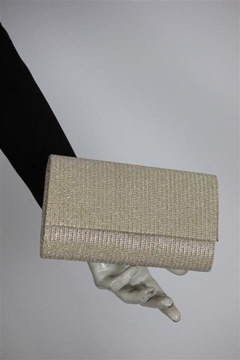 Modames Light Altın Çupra Simli Kadın Abiye Çanta