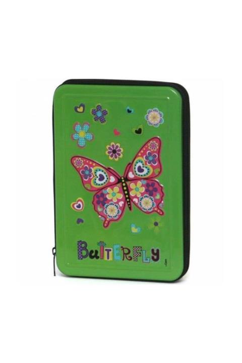 Cem Butterfly Metal Tek Gözlü Kalem Çantası