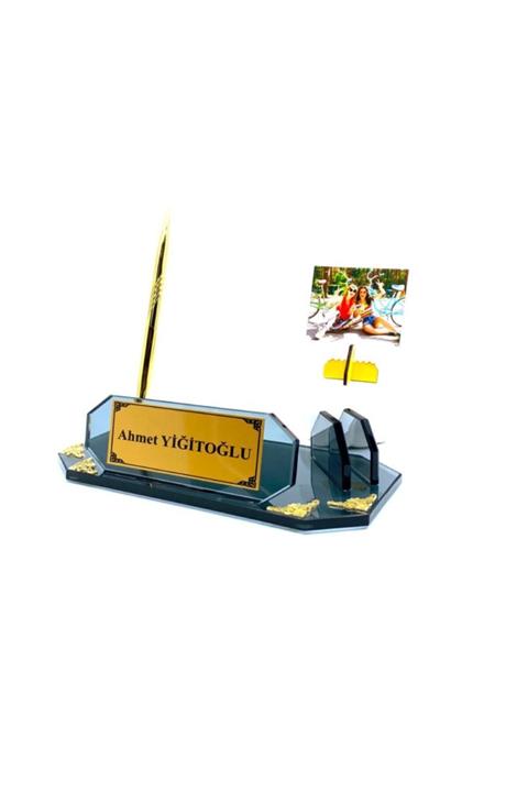 YİĞİTOĞLU DESIGN Premium Özel Tasarım Cam Masa Isimliği O40