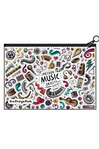 Inn Design Pack Boyanabilir Bez Kalem Kutusu 13x19 Cm Music