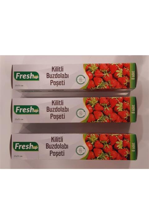 Fresh -up 23x31 Kilitli Buzdolabı Poşeti 3 Lü Set
