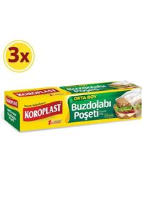 Koroplast Buzdolabı Poşeti Orta Boy 30 Lu 24x38 Cm X 3 Adet