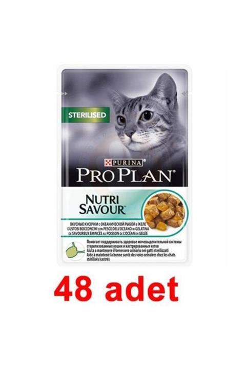 Proplan Steril Okyanus Balıklı Kısırlaştırılmış Pouch Kedi Konservesi 85 Gr 48'Lİ SET