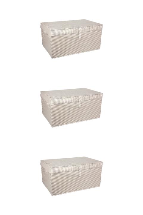 ALAS 3'lü Çok Amaçlı Kutu Seti Mega (60x40x30cm) Yeni Sezon Nano Teknoloji Su Geçirmez Kumaş