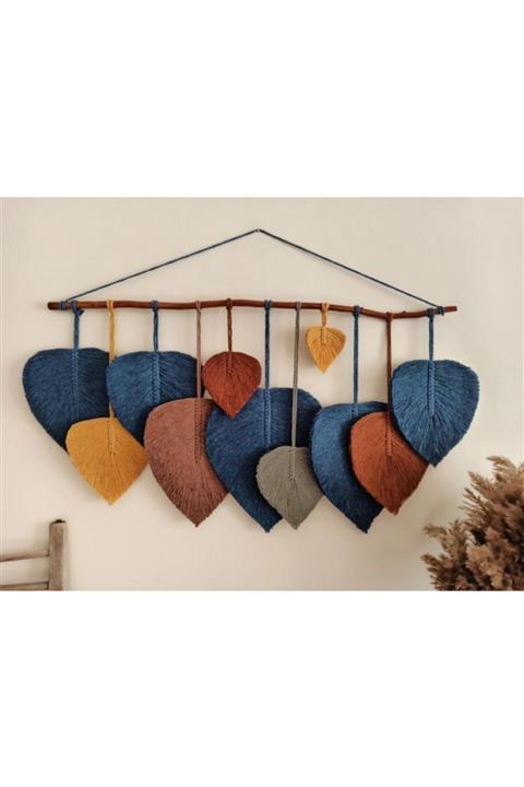 NinaStore Makrome Yaprak Duvar Süsü El Yapımı