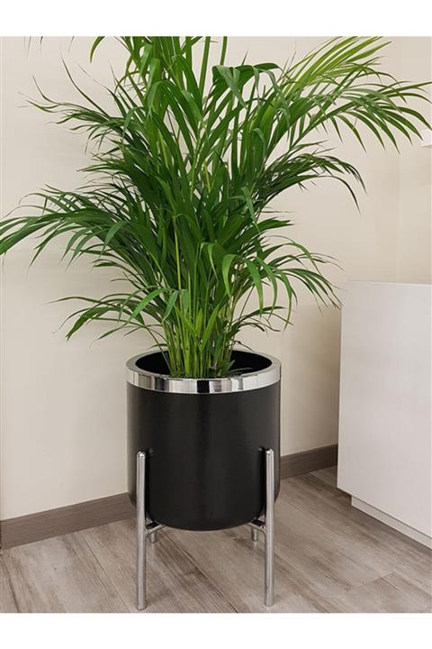Decor By Özay Metal Ayaklı Dekoratif Büyük Saksı 50 Cm