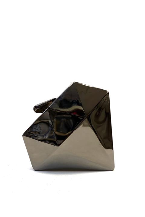 Busrabags Platin Füme Metal Kadın Gece Abiye Çanta