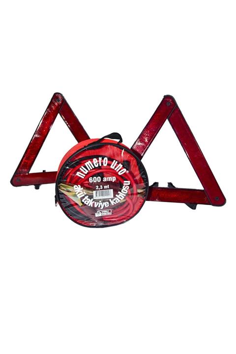 KKDAVM Araç Akü Aktarım Kablosu Ve Reflektör Seti Trafik Muayene Seti