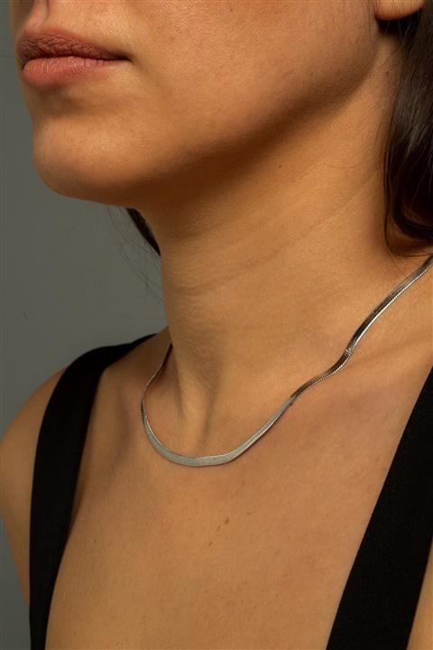 XLady Accessories Italyan Zincir Kolye Orta Silver Renk